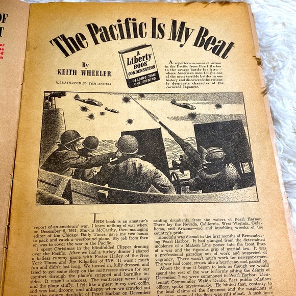 LIBERTY MAGAZINE March 1944 VINTAGE WORLD WAR 2 Advertisements photos GUC - Picture 4 of 13